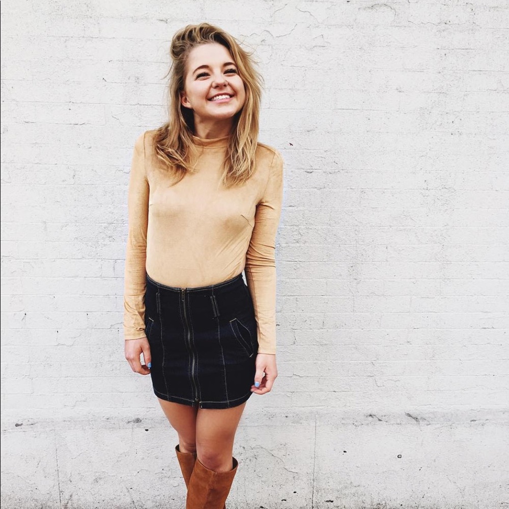 LF Rumour Faux Suede Bodysuit | NWT!